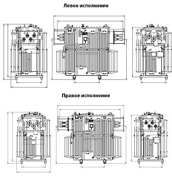 Фото чертежа ТМГФ 1250/10/0,4 Фото чертежа ТМГФ 1250/10/0,4